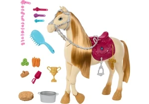 Barbie HXJ42 Barbie Mysteries: Das Geheimnisvolle Pferdeabenteuer Zubehör Interaktives Spielzeugpferd Mit Geräuschen, Musik Und Zubehör