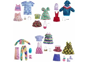 Barbie GWF04 MATTEL GWF04 Barbie Moden 2 Outfits und 2 Accessoires f r die Barbie Puppe sortiert