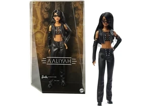 Barbie HRM80 Signature Puppe Aaliyah Im Schwarzen Kunstleder-Outfit