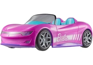 Barbie JBH05 Ferngesteuertes Hot Wheels Barbie Cabrio, Spielzeugauto Mit Batteriebetriebener Fernbedienung, Platz Für 2 Barbie-Puppen