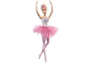 Barbie HLC25 Barbie Dreamtopia Zauberlicht Ballerina (Blond), Puppe Mit Leucht-Kleid