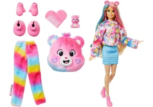 Barbie JFV60 Cutie Reveal Puppe Barbie Glücksbärchis-Serie 2, Zusammengehörigkeitsbärchi Mit 10 Überraschungen