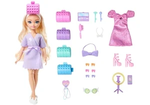 Barbie JGG38 Barbie Dream Get Ready With Barbie Barbie Malibu“-Modepuppe Mit Überraschungs-Accessoires Und Mehr Als 15 Looks