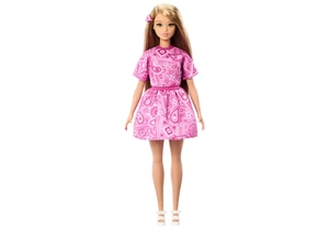 Barbie JJN62 Fashionistas Puppe Nr. 249 im rosa Paisley-Look