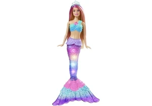 Barbie HDJ36 Puppe Barbie Zauberlicht Meerjungfrau (Leuchtet), Barbie Dreamtopia