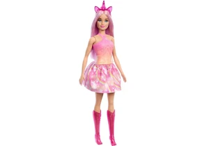 Barbie HRR13 Puppe Einhorn-Look mit Regenbogenhaar