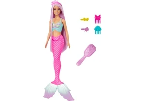 Barbie HRR00 Barbie Meerjungfrauen-Puppe Mit Ca. 18 Cm Langen Fantasy-Haaren Und Zubehör Zum Stylen