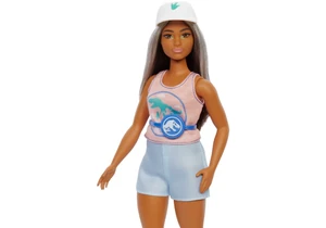 Barbie GWF05 Kleidung Jurassic World T-Rex Run