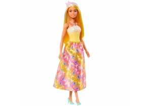 Barbie HRR09 Puppe Prinzessin mit bunten Strähnen und Schmetterlingsrock