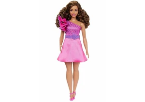 Barbie HRH22 Fashionistas Puppe Nr. 225 im pinken Glitzerkleid (65. Jubiläum)