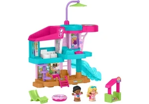 Barbie JCW71 Fisher-Price Little People Barbie Strandhaus Kleinkinder-Spielset Mit Figuren Und Zubehör