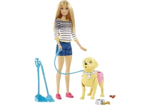 Barbie DWJ68 Spielset Hundespaziergang mit Hündchen