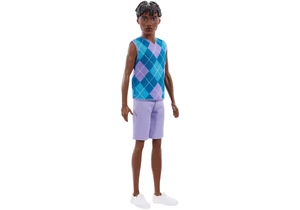 Barbie JJN67 Fashionistas Puppe Ken Nr. 253 in lavendelfarbenen Shorts