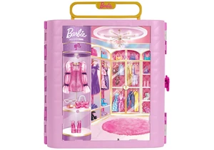 Barbie JJP01 Deluxe Style Spielset Dreh-Kleiderschrank mit Schminkbereich