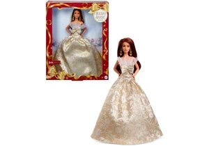 Barbie JBJ02 Signature Puppe 2025 Holiday Barbie Dunkelhaarig Mit Silber- Und Goldfarbenem Kleid