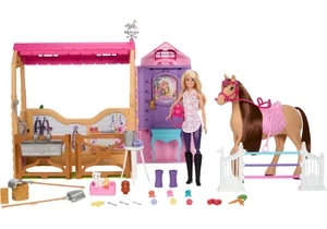 Barbie HXJ44 Barbie Mysteries: Das Geheimnisvolle Pferdeabenteuer Zubehör Der Ultimative Pferdestall