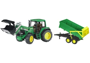 Bruder 1134 John Deere 6920 mit Frontlader und Wannenkippanhänger