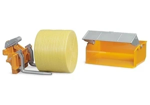 Bruder 2353 Zubehör Traktor-Ladefläche mit Gabeln und Heuballen