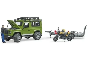 Bruder 2589 Land Rover Defender mit Anhänger