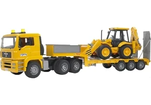 Bruder 2776 MAN TGA Tieflader m. JCB 4CX Baggerlader