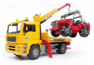 Bruder 2750 MAN TGA Abschlepp-LKW mit Geländewagen (ohne Light and Sound Modul)