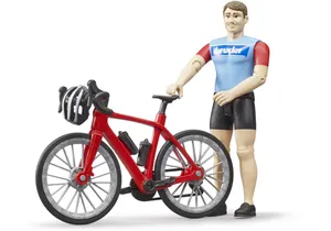 Bruder 63110 bworld Rennrad mit Radfahrer