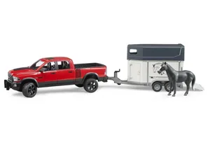 Bruder 2501 RAM 2500 Power Wagon mit Pferdeanhänger und Pferd