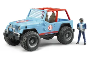 Bruder 2541 Jeep Cross Country Racer blau mit Rennfahrer