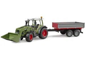Bruder 2182 Fendt Vario 211 mit Frontlader und Bordwandanhänger