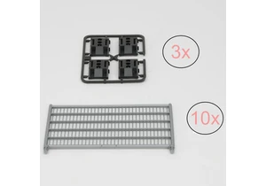 Bruder 42403 10 Baustellenzäune mit 12 Standfüssen