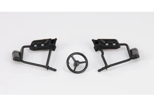 Bruder 44143 Ersatzteile Lenkrad und Spiegel für Claas Jaguar