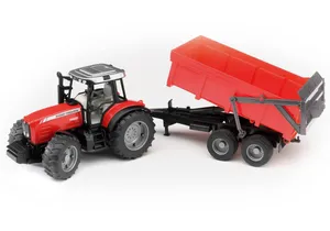 Bruder 2045 Massey Ferguson 7480 mit Wannenkippanhänger