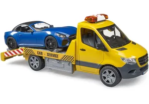 Bruder 2675 MB Sprinter Autotransporter mit Light & Sound Modul und BRUDER Roadster