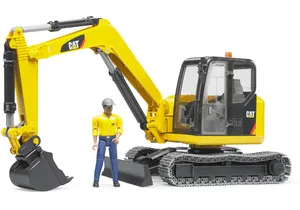 Bruder 2466 Cat Minibagger mit Bauarbeiter