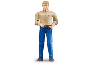 Bruder 60006 Mann mit hellem Hauttyp und blauer Hose