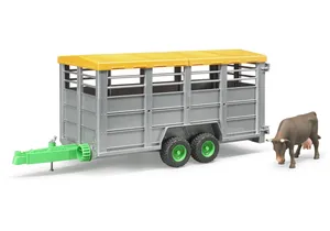 Bruder 2227 Viehtransportanhänger mit 1 Kuh