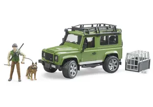 Bruder 2587 Land Rover Defender Station Wagon mit Förster und Hund
