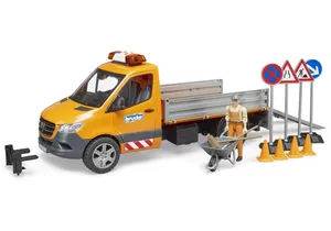 Bruder 2677 MB Sprinter Kommunal mit Light & Sound Modul, Fahrer und Zubehör