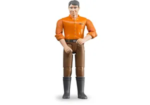 Bruder 60007 Mann mit hellem Hauttyp und brauner Hose