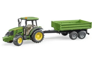 Bruder 2108 John Deere 5115 M mit Bordwandanhänger