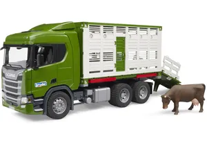 Bruder 3548 Scania Super 560R Tiertransport-LKW mit 1 Rind