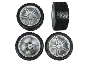 Carrera 370990103 RC Ersatzteil 4 Felgen & Tuningreifen (anderes Design)