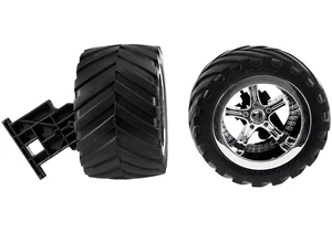 Carrera 370990336 RC Ersatzteil 2 Reifen mit Lenkachse