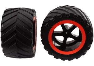 Carrera 370990339 RC Ersatzteil 2 hintere Reifen mit Felgen