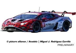 Carrera 20032123 Digital 132 Auto Lamborghini Huracan GT3 Evo2 Pfaff Motorsports, No. 9