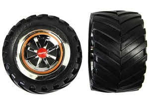Carrera 370980102 RC Ersatzteil 2 hintere Reifen mit Felge