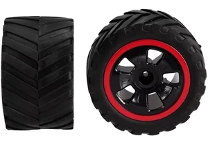 Carrera 370510046 RC Ersatzteil 2 hintere Reifen mit Felge