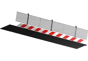 Produktbild von Carrera 20021142 Digital 124 Zubehör Leitplanken mit Fangzaun 2 m