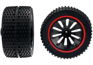 Carrera 370990435 RC Ersatzteil 2 hintere Reifen mit Felgen