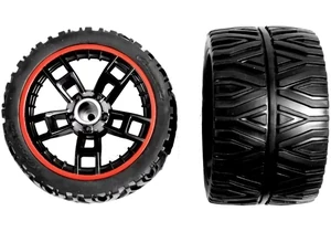 Carrera 370990234 RC Ersatzteil 2 hintere Reifen mit Felge